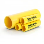 مواسير HDPE  نيبروبلاست PE 80 ضغط 8 بار قطر خارجي 250 مم سمك 14.8 مم لون أصفر 