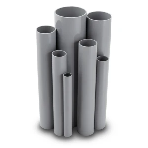 مواسير UPVC ضغط اسمي 11 بار مقاس 1 إنش سمك 1.52 مم لون رمادي