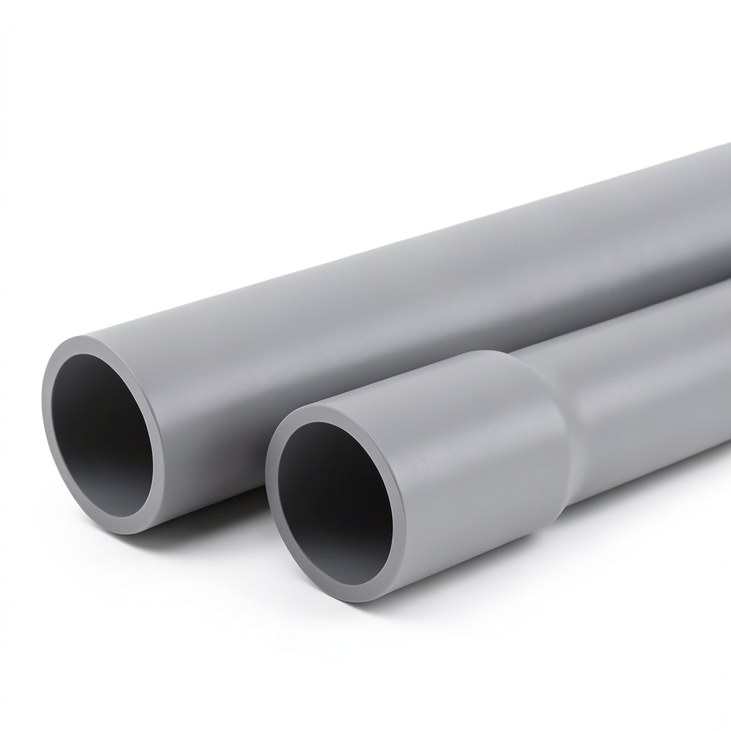 UPVC Pipes Nominal Pressure 10 Bar Outer Diameter 140 mm Thickness 6.70 mm Gray