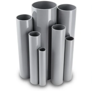 مواسير UPVC ضغط اسمي 11 بار مقاس ¼1 إنش سمك 1.63 مم لون رمادي