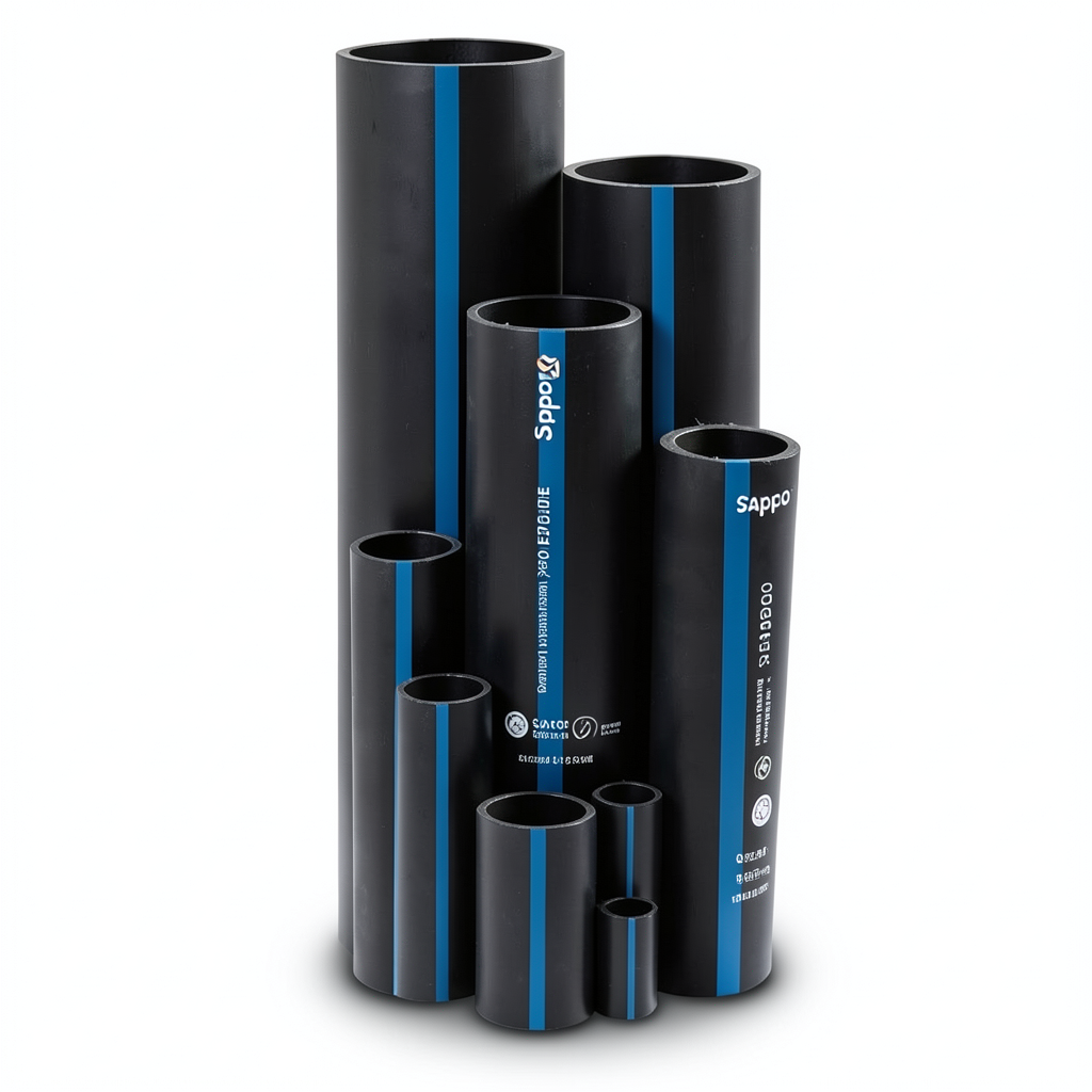 Sappco HDPE Pipes PE 100 Pressure 12.5 Bar Outside Diameter 160 mm Thickness 11.8 mm Black | SAPPCO