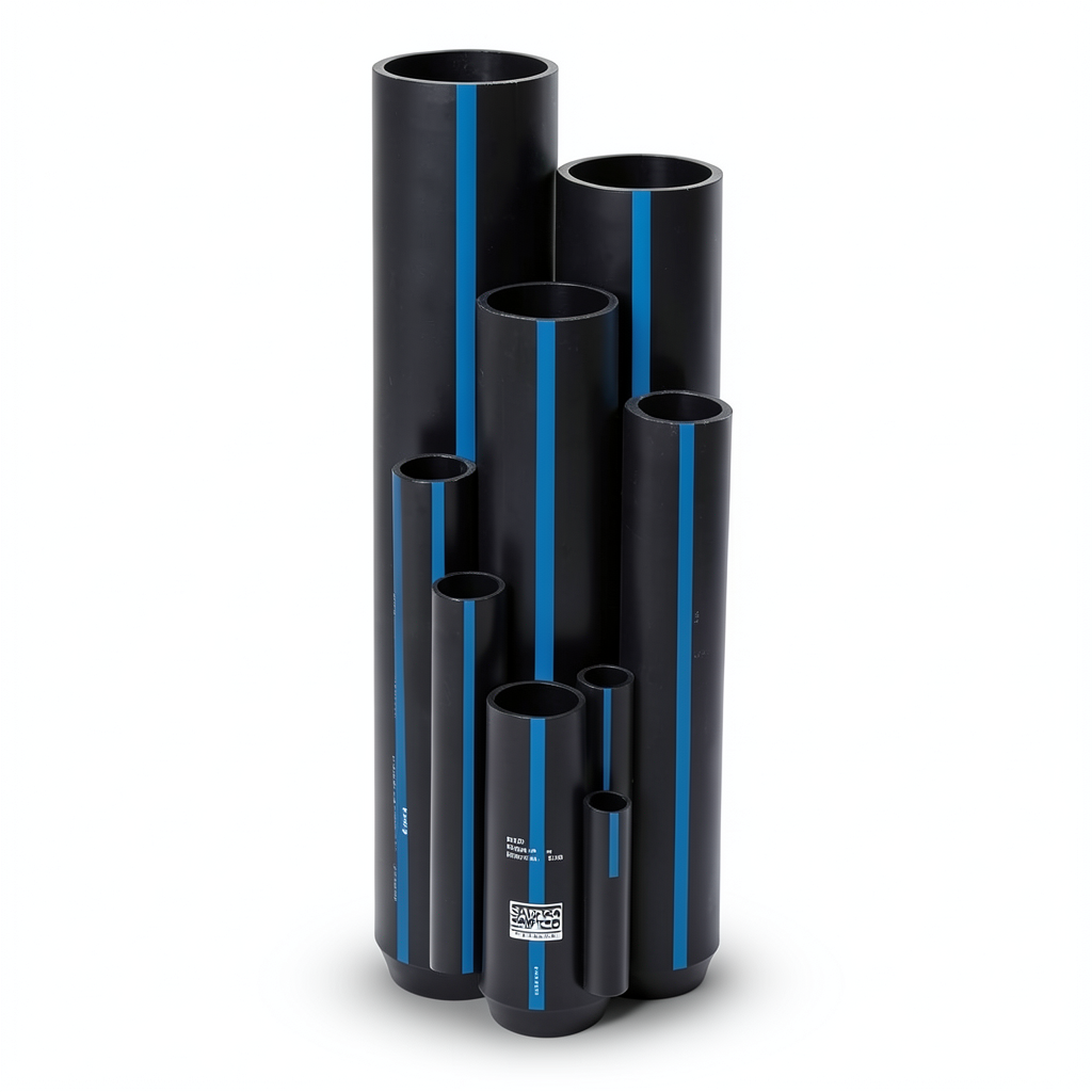أنابيب HDPE سابكو PE 100 ضغط 12.5 بار قطر خارجي 200 مم سمك 14.7 مم لون أسود | سابكو