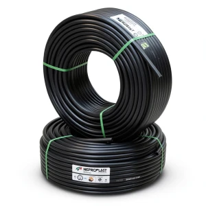 أنابيب HDPE PE 100 ضغط 16 بار قطر 110 مم سمك 10 مم لون أسود | نيبروبلاست