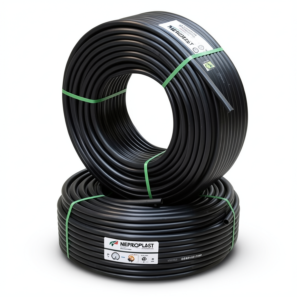 HDPE Pipes PE 100 Pressure 16 Bar Diameter 110 mm Thickness 10 mm Black | NEPROPLAST