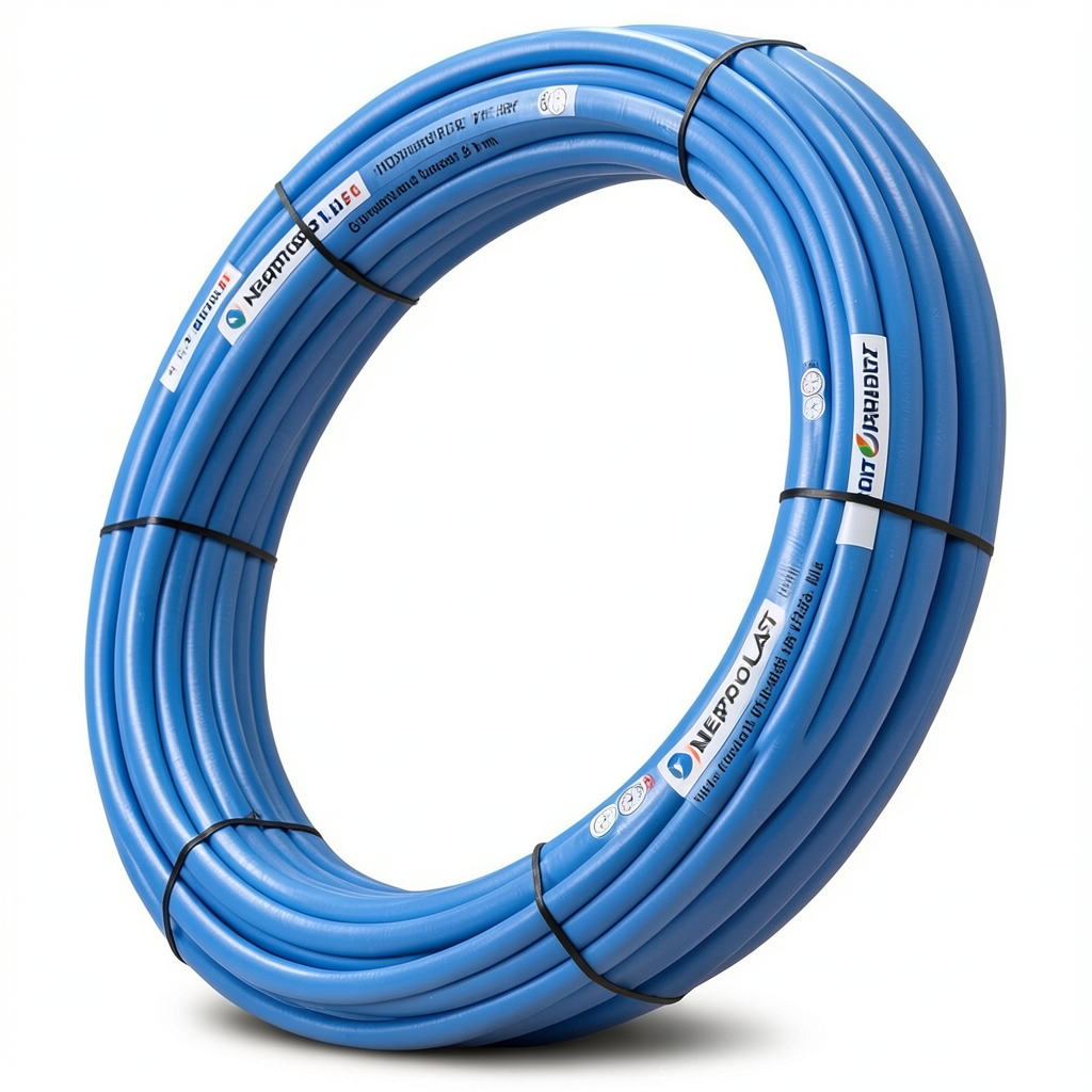 أنابيب HDPE نيبروبلاست PE 80 ضغط 8 بار قطر خارجي 25 مم سمك 1.8 مم لون ازرق | نيبروبلاست