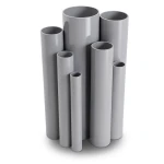 مواسير UPVC ضغط 21.7 بار مقاس 3/4 إنش سمك 2 مم لون رمادي