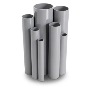 مواسير UPVC ضغط 21.7 بار مقاس 3/4 إنش سمك 2 مم لون رمادي