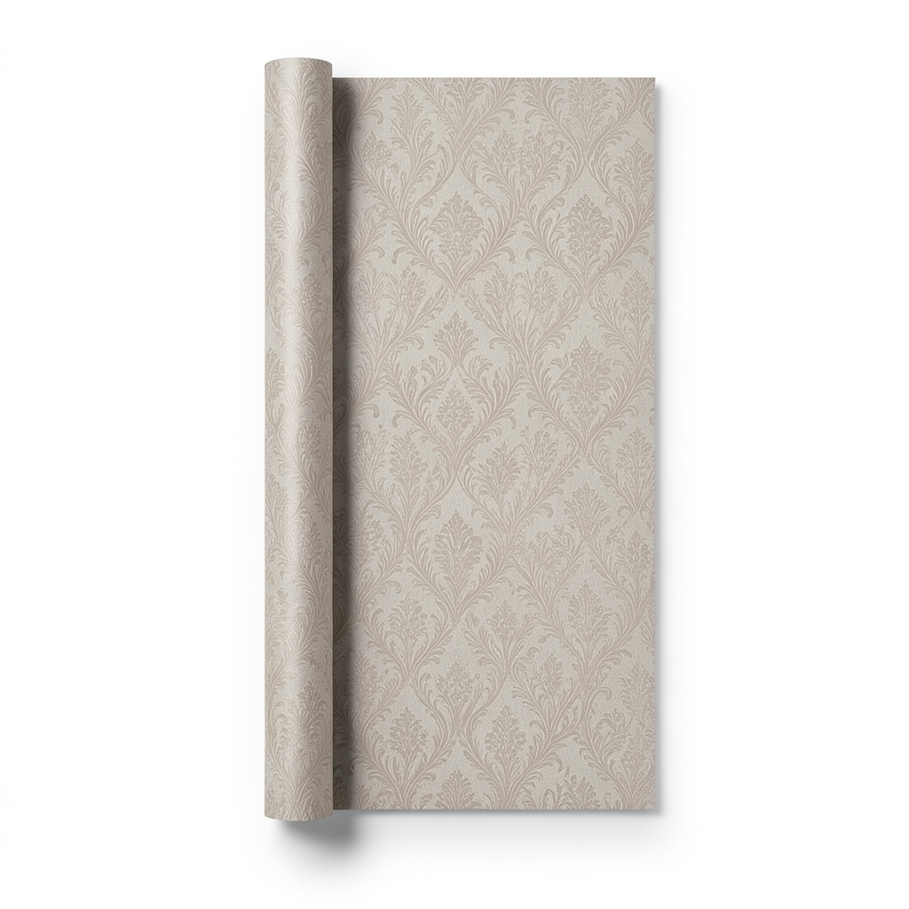 German Wallpaper Patterned Design 10m×0.53m, Light Brown