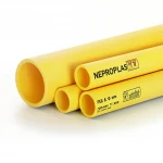 مواسير HDPE  نيبروبلاست PE 80 ضغط 8 بار قطر خارجي 200 مم سمك 11.9 مم لون أصفر 