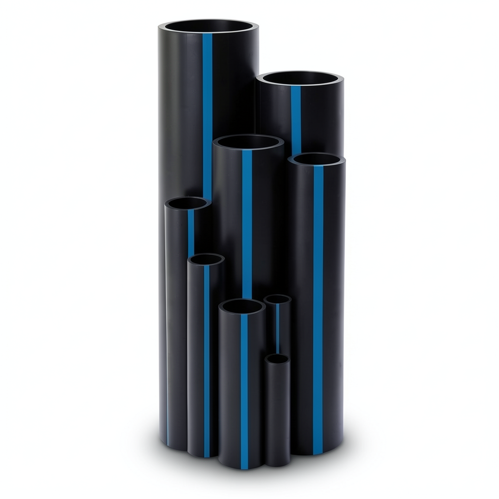 Sappco HDPE Pipes PE 100 Pressure 12.5 Bar Outside Diameter 110 mm Thickness 8.1 mm Black Color | SAPPCO