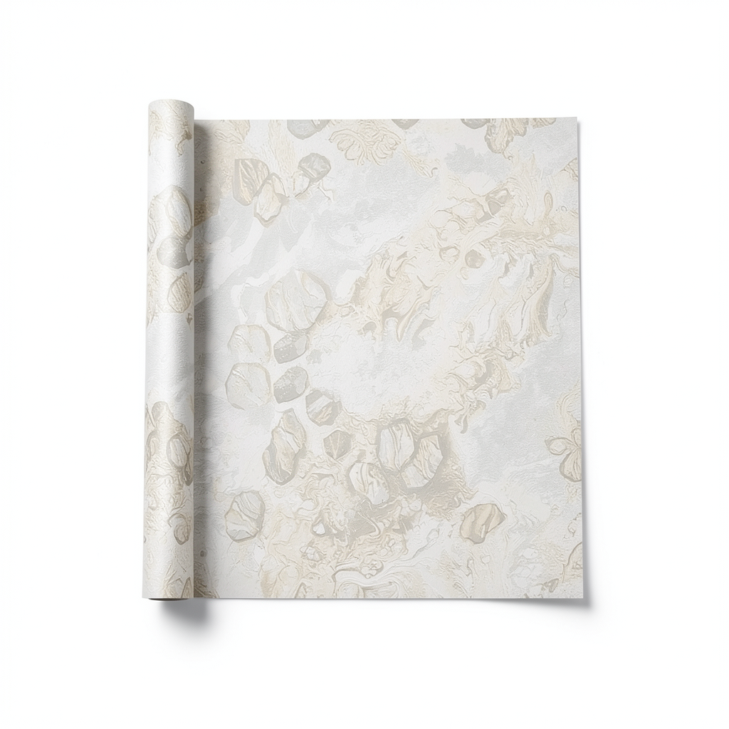 Patterned Wallpaper Pale Beige 10m x 0.53m, Model 73522