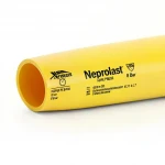 مواسير HDPE  نيبروبلاست PE 80 ضغط 8 بار قطر خارجي 450 مم سمك 26.7 مم لون أصفر 