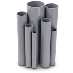 مواسير UPVC ضغط اسمي 21.7 بار مقاس 1 إنش سمك 2.5 مم لون رمادي