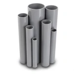 مواسير UPVC ضغط 11 بار مقاس ½ 1 إنش سمك 1.85 مم لون رمادي