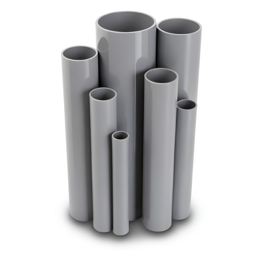 UPVC Pipes Nominal Pressure 11 Bar Size 1½ inch Thickness 1.85 mm Gray