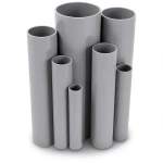 مواسير UPVC مقاس ¾ إنش سمك 1.52 مم ضغط 13.8 بار لون رمادي