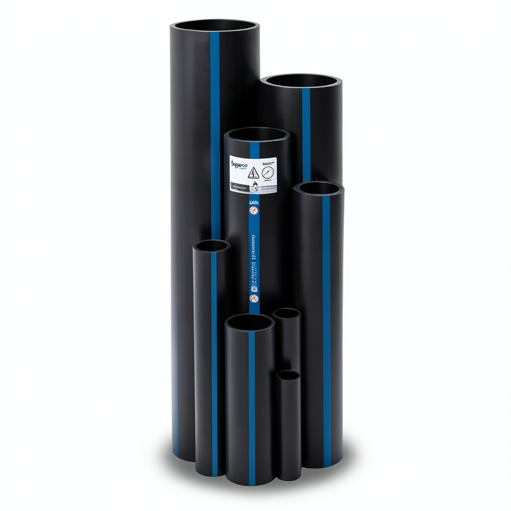 أنابيب HDPE سابكو PE 100 ضغط 12.5 بار قطر خارجي 140 مم سمك 10.3 مم لون اسود | سابكو
