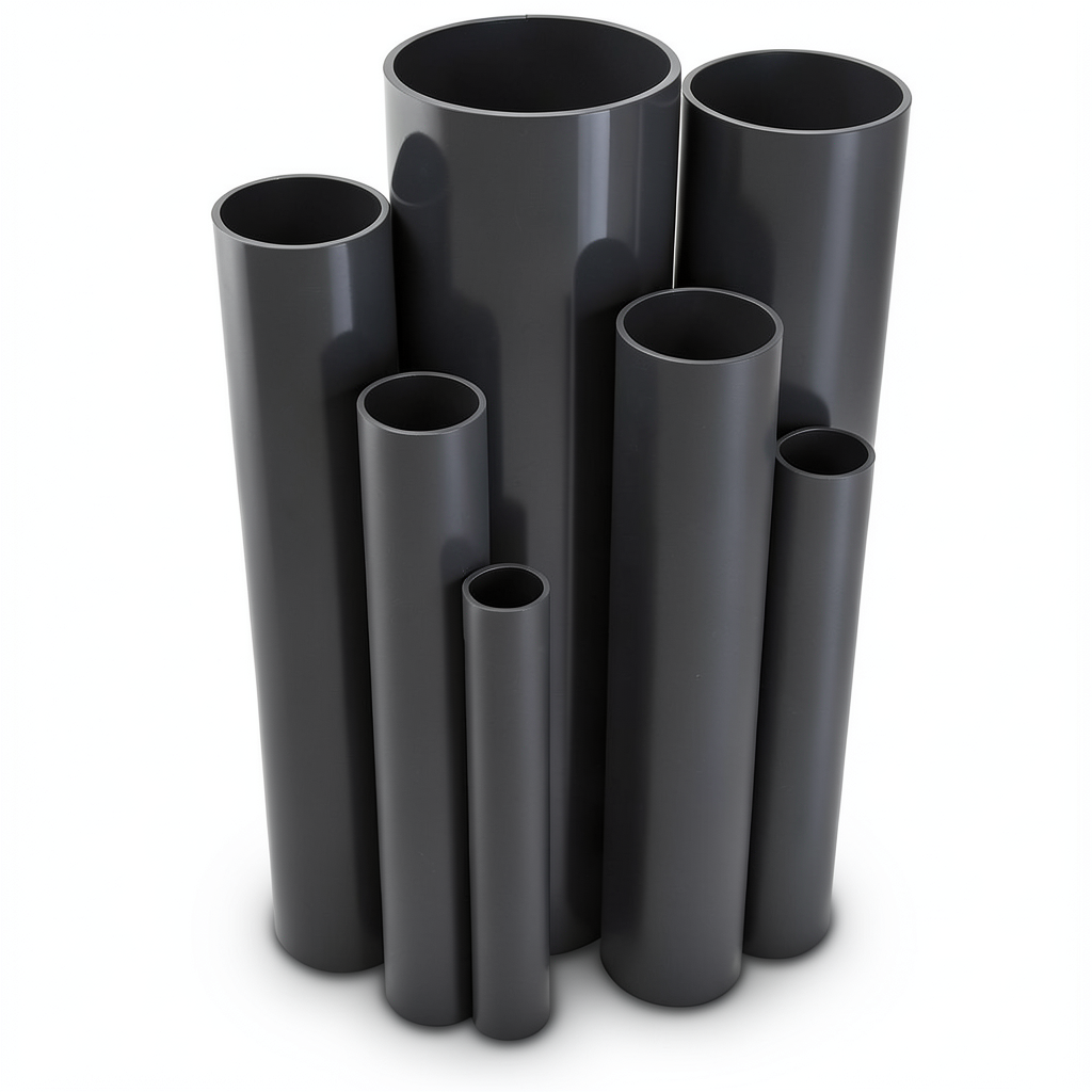 UPVC Pipes 13.8 Bar Pressure ¾ inch Size 1.52 mm Thickness Black