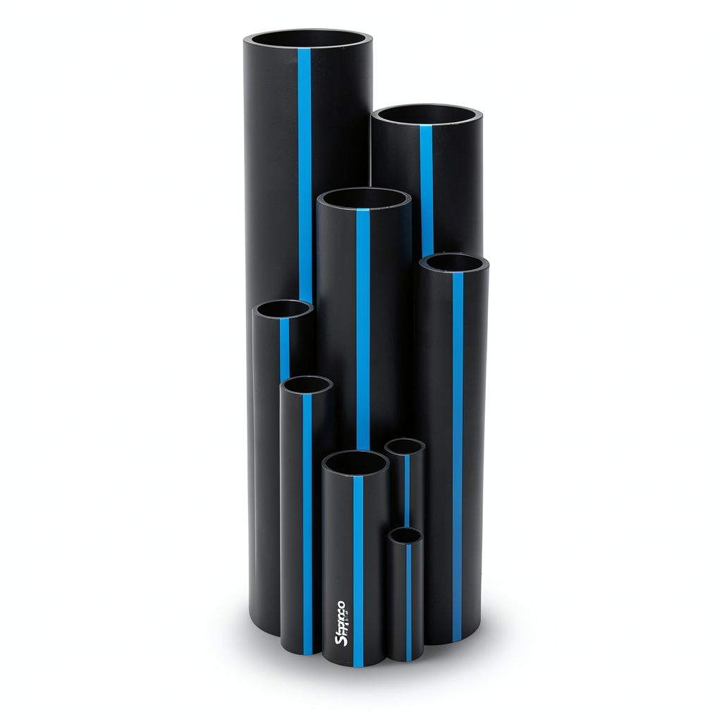 مواسير HDPE سابكو PE 100 ضغط 12.5 بار قطر خارجي 225 مم سماكة 16.6 مم لون أسود | سابكو