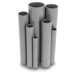 مواسير UPVC ضغط 13.8 بار مقاس ½ 1 إنش سمك 2.29 مم لون رمادي