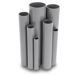 مواسير UPVC ضغط 13.8 بار مقاس ½ 1 إنش سمك 2.29 مم لون رمادي