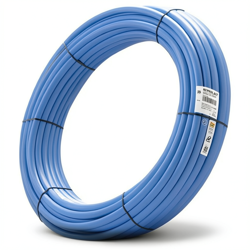أنابيب HDPE نيبروبلاست PE 100 ضغط 10 بار قطر خارجي 25 مم سمك 1.8 مم لون ازرق | نيبروبلاست