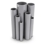 مواسير UPVC مقاس ¾ إنش سمك 1.57 مم ضغط 17.2 بار لون رمادي