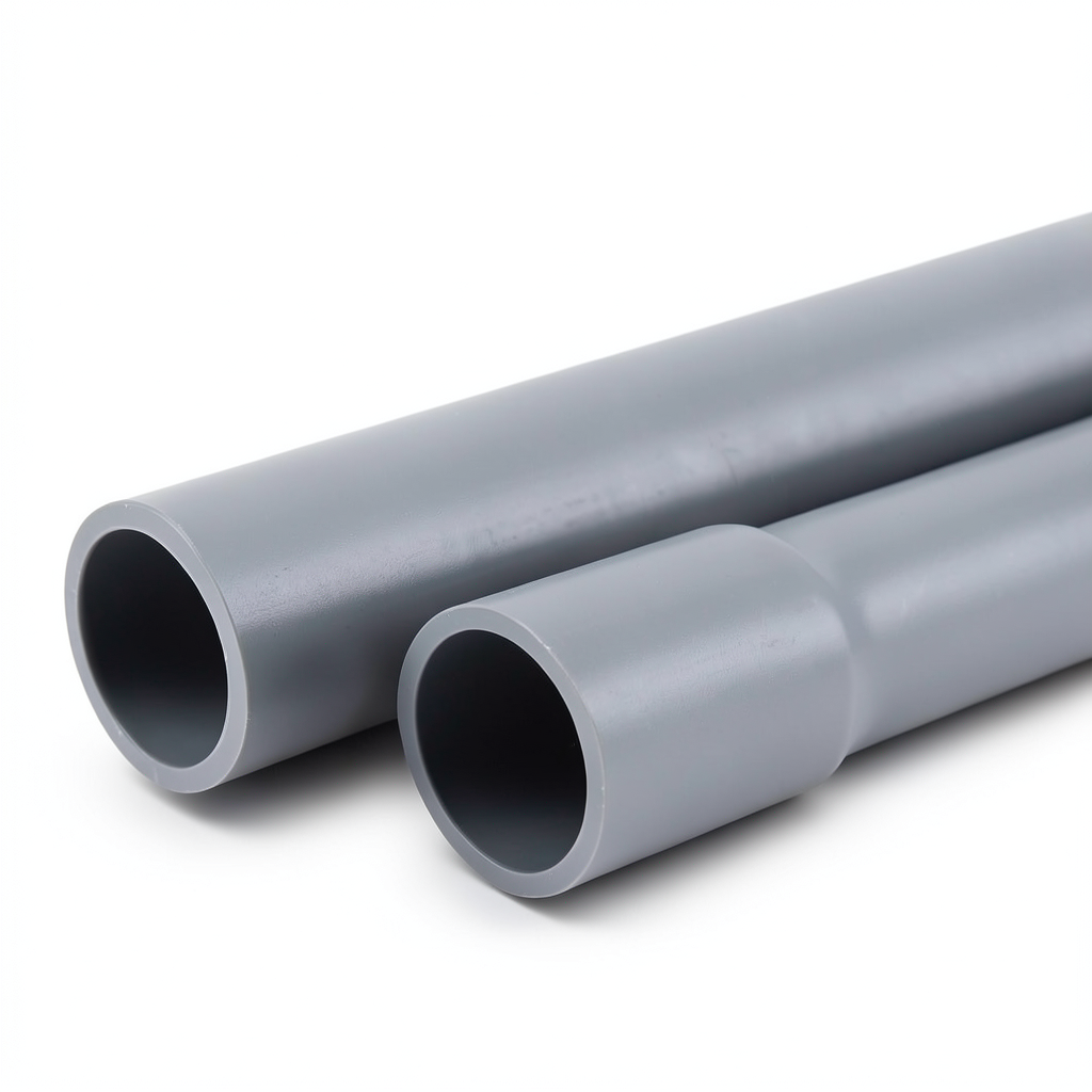 مواسير UPVC ضغط 11 بار مقاس 6 إنش سمك 6.5 مم لون رمادي