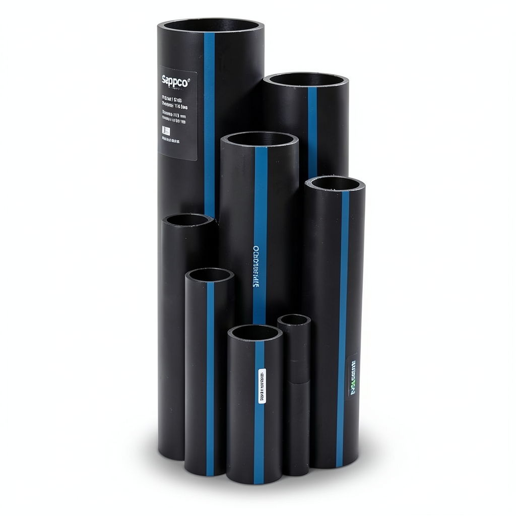 أنابيب HDPE سابكو PE 100 ضغط 16 بار قطر خارجي 110 مم سمك 10 مم لون اسود | سابكو