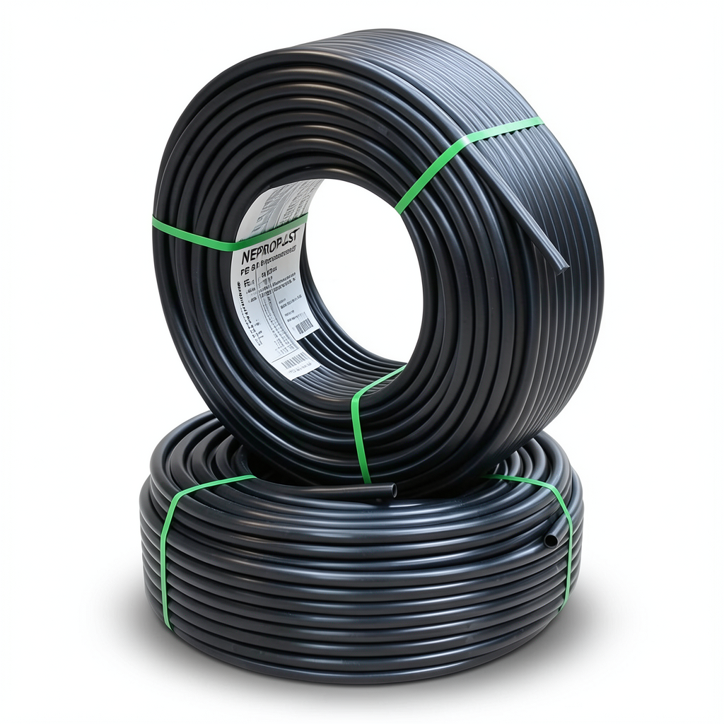 أنابيب HDPE PE 80 ضغط 8 بار قطر 32 مم سمك 1.9 مم لون أسود | نيبروبلاست