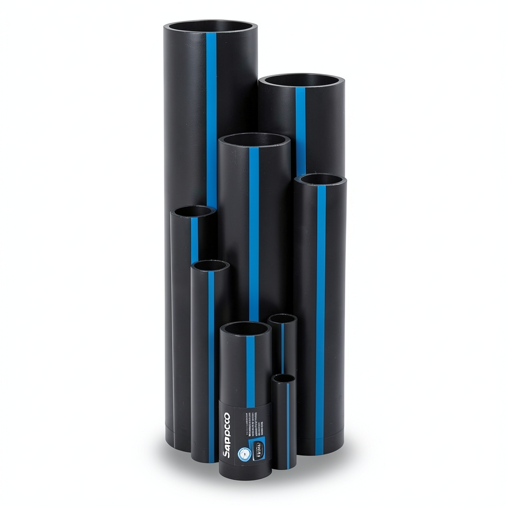 Sappco HDPE Pipes PE 100 Pressure 16 Bar Outside Diameter 63 mm Thickness 5.8 mm Black Color | SAPPCO