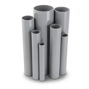 مواسير UPVC ضغط اسمي 21.7 بار مقاس 1 إنش سمك 2.5 مم لون رمادي