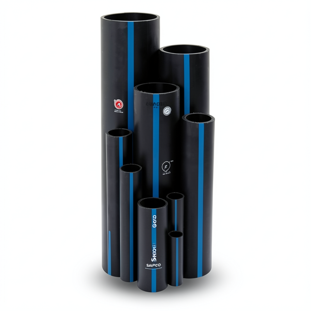 Sappco HDPE Pipes PE 100 Pressure 16 Bar Outside Diameter 90 mm Thickness 8.2 mm Black Color | SAPPCO