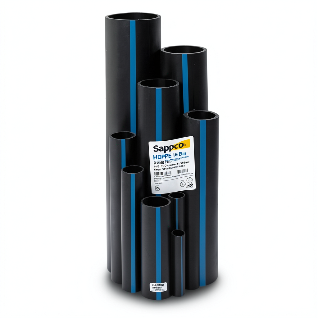 مواسير HDPE سابكو PE 100 ضغط 16 بار قطر خارجي 125 مم سمك 11.4 مم لون أسود | سابكو