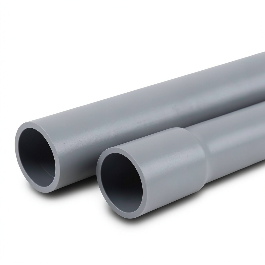 مواسير UPVC ضغط 8.6 بار مقاس 3 إنش سمك 2.7 مم لون رمادي