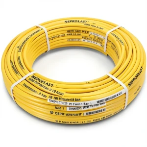 أنابيب HDPE PE 80 ضغط 8 بار قطر خارجي 32 مم سمك 1.9 مم لون أصفر | نيبروبلاست