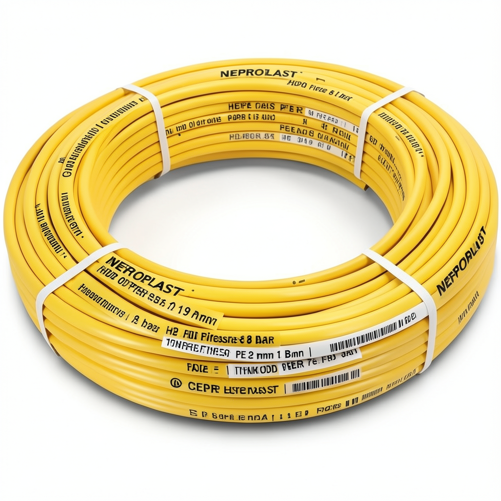 HDPE Pipes PE 80 Pressure 8 Bar 32 mm OD Thickness 1.9 mm Yellow | NEPROPLAST
