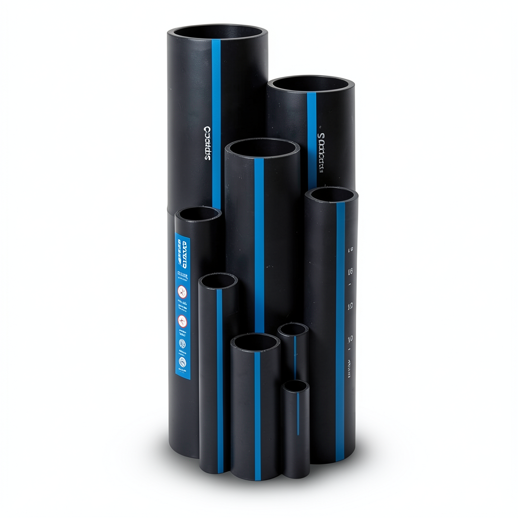 أنابيب HDPE سابكو PE 100 ضغط 16 بار قطر خارجي 250 مم سمك 22.7 مم لون اسود | سابكو