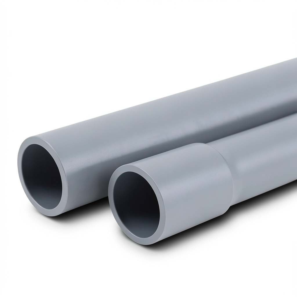 UPVC Pipes Nominal Pressure 11 Bar Size 1 1/2 inch Thickness 1.9 mm Gray