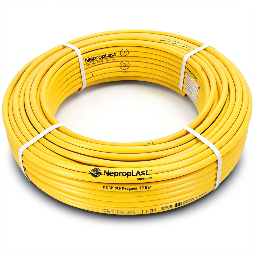 Neproplast HDPE Pipes PE 100 Pressure 16 Bar Diameter 90 mm Thickness 8.2 mm Yellow | NEPROPLAST