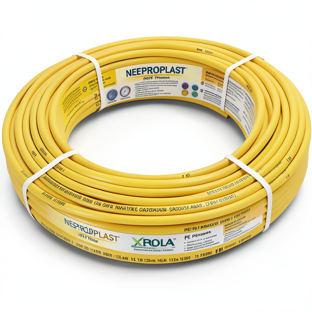 أنابيب HDPE PE 100 ضغط 16 بار قطر 125 مم سمك 11.4 مم لون أصفر | نيبروبلاست