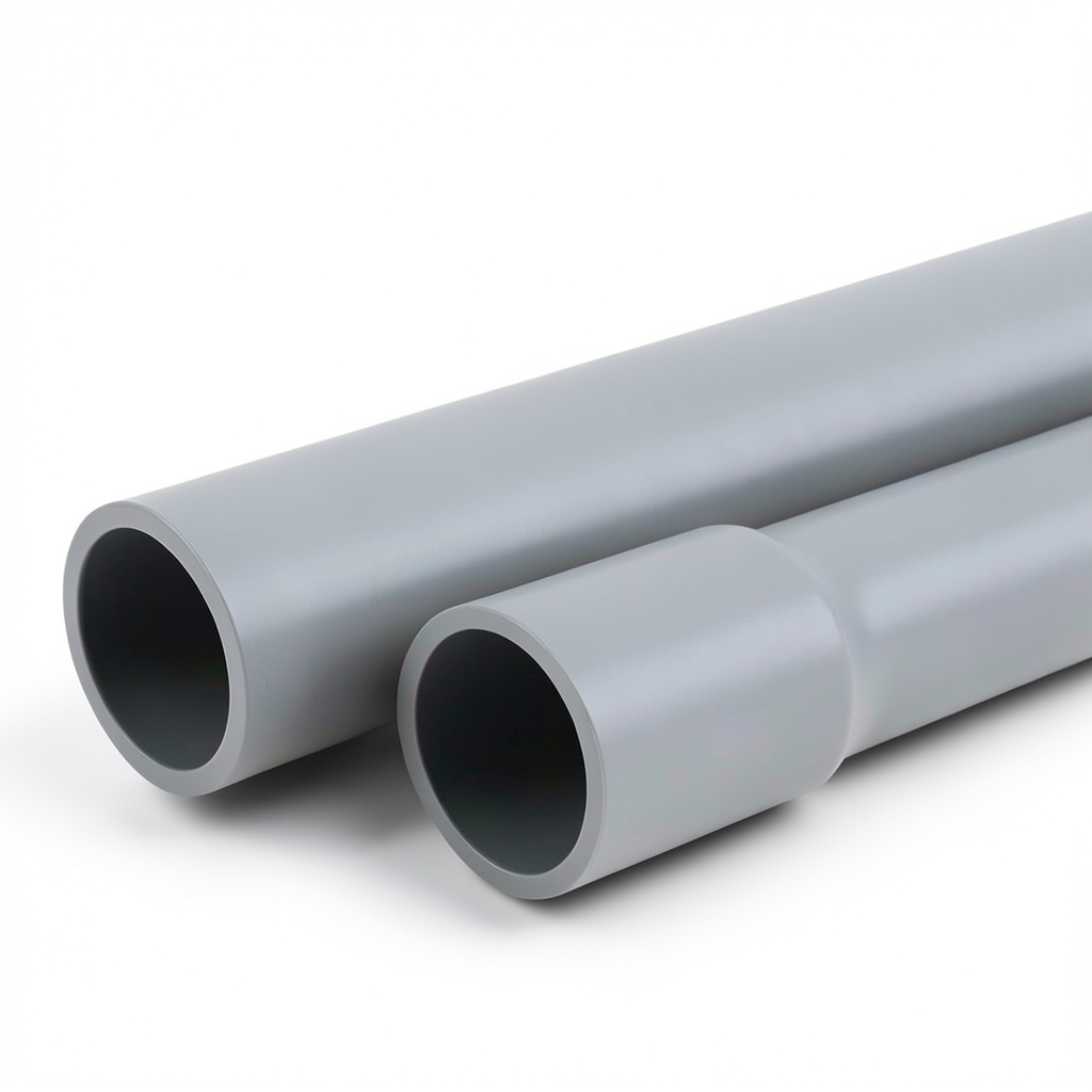 UPVC Pipes Nominal Pressure 11 Bar Size 4 inch Thickness 4.4 mm Gray