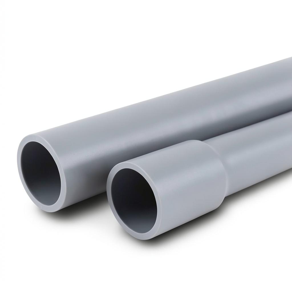 مواسير UPVC ضغط 11 بار مقاس 6 إنش سمك 6.5 مم لون رمادي