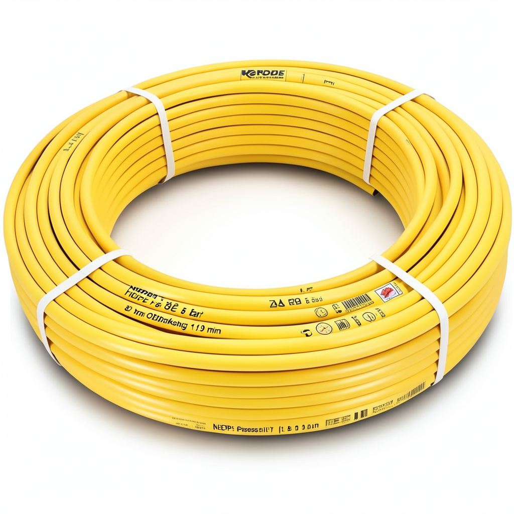 أنابيب HDPE PE 80 ضغط 8 بار قطر خارجي 32 مم سمك 1.9 مم لون أصفر | نيبروبلاست