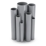 مواسير UPVC ضغط 11 بار مقاس ½ 1 إنش سمك 1.85 مم لون رمادي