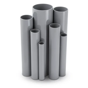 مواسير UPVC ضغط 11 بار مقاس ½ 1 إنش سمك 1.85 مم لون رمادي