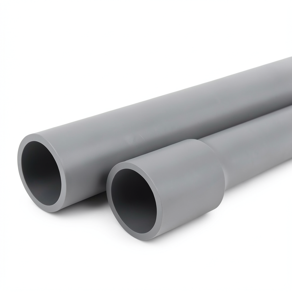 UPVC Pipes Nominal Pressure 13.8 Bar Size 1 1/2 inch Thickness 2.3 mm Gray