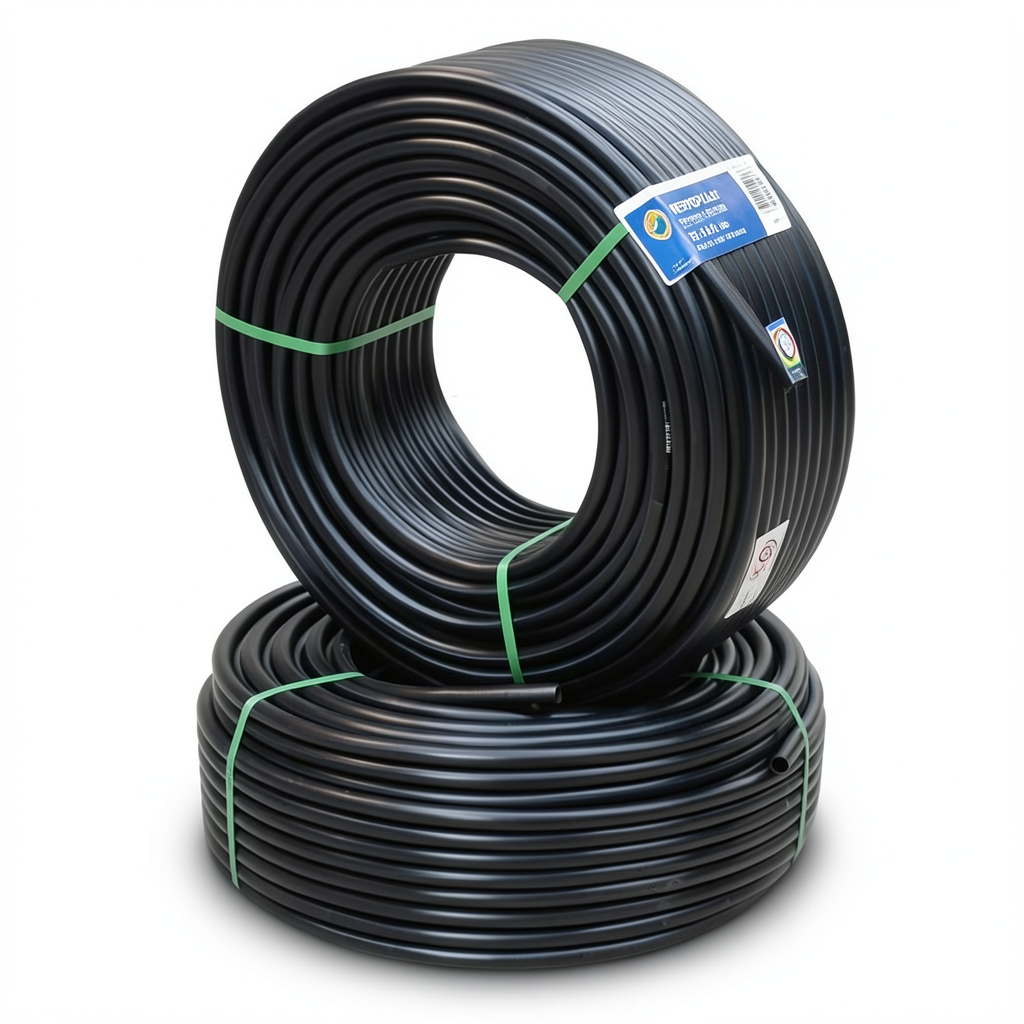 أنابيب HDPE PE 80 ضغط 8 بار قطر 40 مم سمك 2.4 مم لون أسود | نيبروبلاست