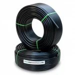 أنابيب HDPE نيبروبلاست PE 80 ضغط 12.5 بار قطر خارجي 25 مم سمك 2.3 مم لون اسود