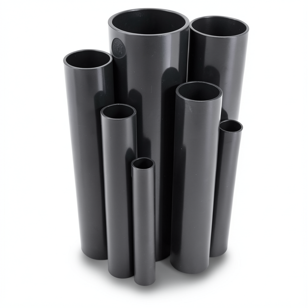 UPVC Pipes Nominal Pressure 13.8 Bar Size 1 inch Thickness 1.6 mm Black